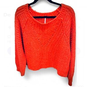 Free People Vibrant Red Sweater